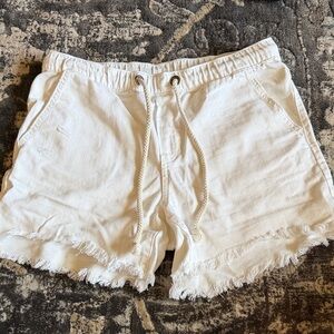 White Raw-Hem Aerie size M Drawstring Women’s Shorts